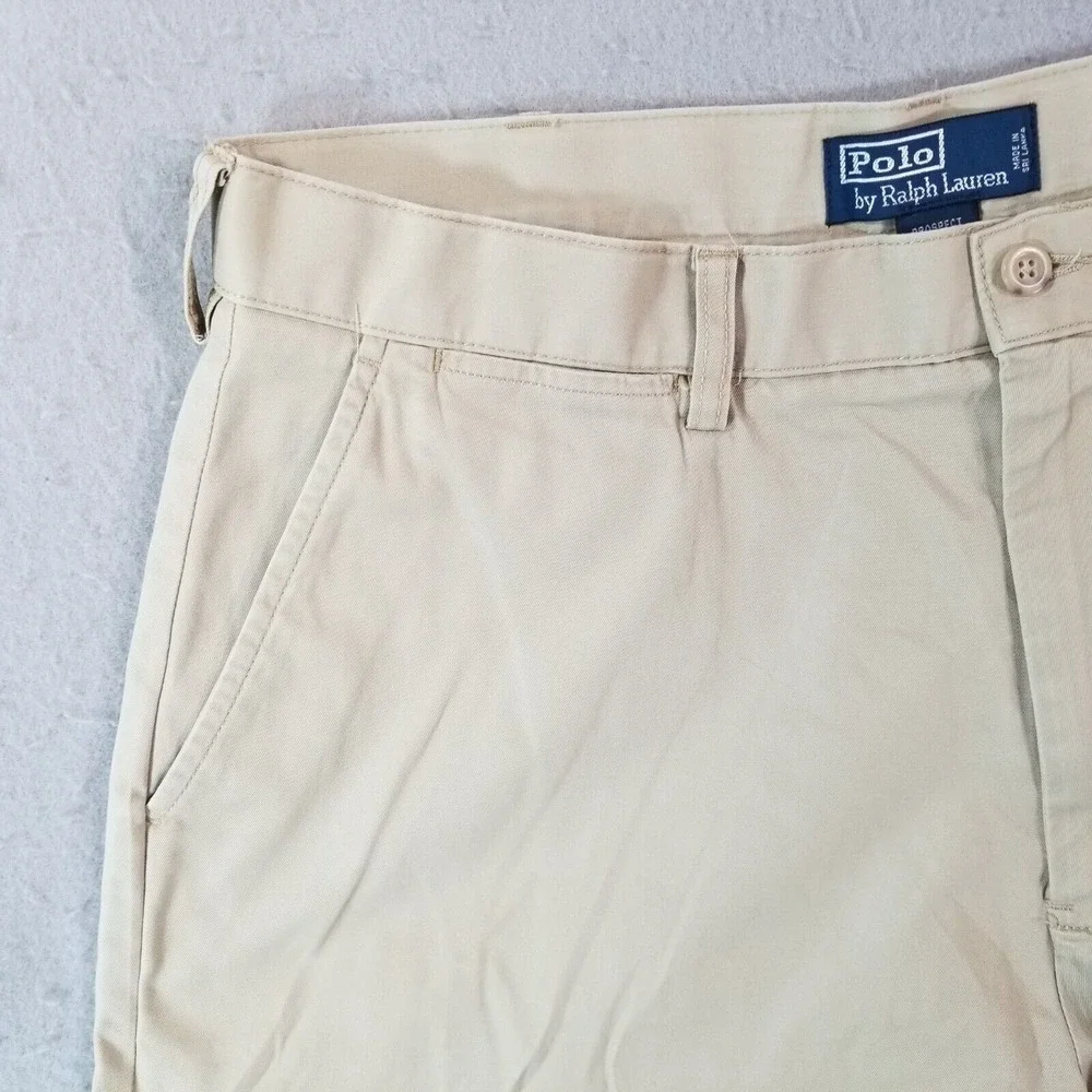 Polo Ralph Lauren shorts men's 34x9 beige‎ tan cotton Outdoor preppy